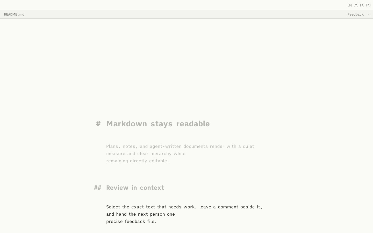 The zd workbench rendering an editable Markdown document with focused reading typography
